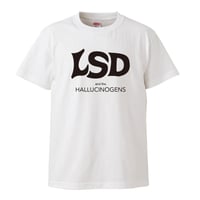 【L.S.D and the HALLUCINOGENS/ドラッグTシャツ】5.6オンス Tシャツ/WH/ST-008