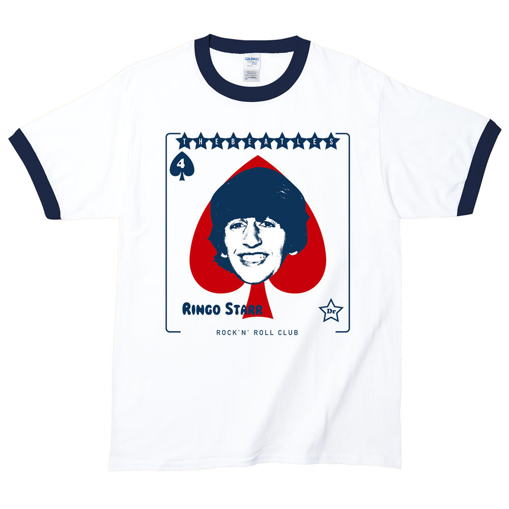 RINGO STARR Playing Card/リンゴスター】5.3オンス Tシャツ/WH