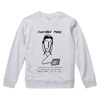 【Portable music/ トーキング・ヘッズ、トム・トム・クラブ】9.3オンス スウェット/WH/SW-938