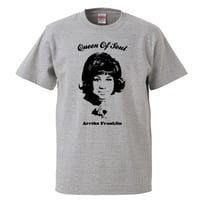 【Queen of soul/Aretha Franklin-アレサ・フランクリン】5.6オンス Tシャツ/GY/ST- 336