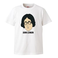 【 ジョン・レノン/John Lennon】葛飾北斎風 5.6オンス Tシャツ/WH/ST- 789