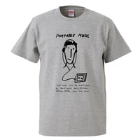 【Portable music/ トーキング・ヘッズ、トム・トム・クラブ】5.6オンス Tシャツ/GY/ST-938
