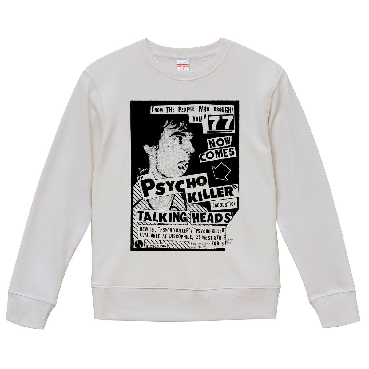 トーキング・ヘッズ /Talking Heads) 】9.3オンス スウェット/WH/SW-