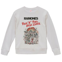 【Ramones-Rock 'n' Roll High School /ラモーンズ-ロックンロールハイスクール】9.3オンス スウェット/WH/SW-084