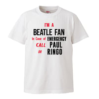 【I'M A BEATLE FAN/ビートルズ・ファン】 5.6オンス Tシャツ/WH/ST-280