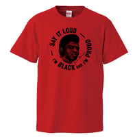 【SAY IT LOUD/ジェームスブラウン】 5.6オンス Tシャツ/RD/ST-453