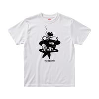 【DR.ROBEATNIK/ビートニクキャラクター】5.6オンス Tシャツ/WH/ST-006_BK