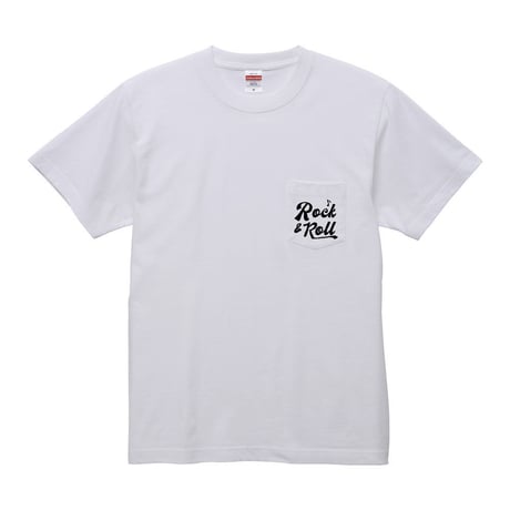 【 Rock&Roll/ロックンロール】 5.6オンス ポケットTシャツ/WH/PT- 380