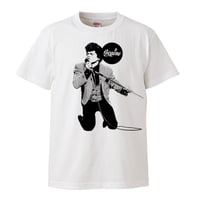【James brown-ジェームズ・ブラウン/cocaine】5.6オンス Tシャツ/WH/ST- 283