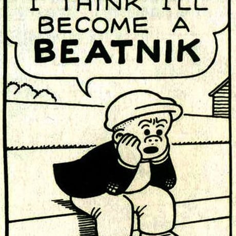 【Become a beatnik/ビートニクになっちまう】 5.6オンス ポケットTシャツ/WH/PT- 450