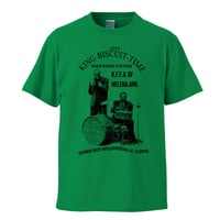 【Sonny Boy Williamson-サニーボーイウィリアムスン/KING BISCUIT TIME】 5.6オンス Tシャツ/GR/ST- 371