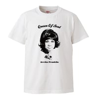 【Queen of soul/Aretha Franklin-アレサ・フランクリン】5.6オンス Tシャツ/WH/ST- 336