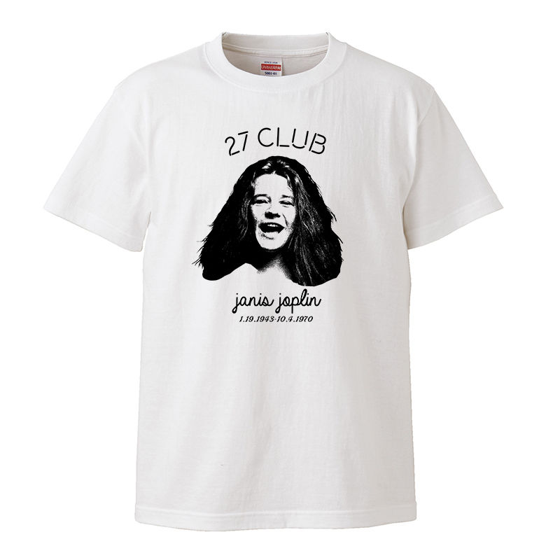27cub/Janis Joplin-ジャニス・ジョプリン】5.6オンス Tシャツ/WH/S