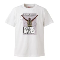 【Isaac Hayes - The Black Moses of Soul/ アイザックヘイズ】5.6オンス Tシャツ/WH/ST-120