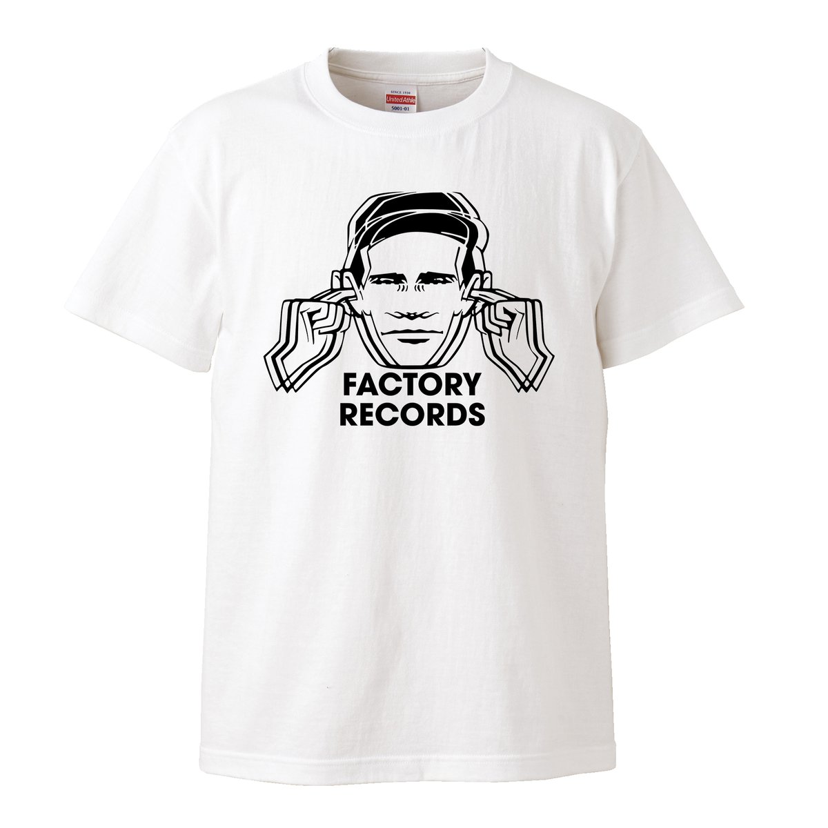 ファクトリーレコード  FAC 1  Tシャツ  Factory Records ファクトリーレコーズ/Factory records】5.6オンス Tシャツ/WH/ST-