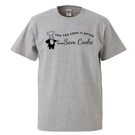 【with Sam Cooke/ウィズ・サムクック】5.6オンス Tシャツ/GY/ST-047_bk