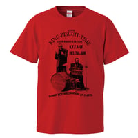 【Sonny Boy Williamson-サニーボーイウィリアムスン/KING BISCUIT TIME】 5.6オンス Tシャツ/RD/ST- 371