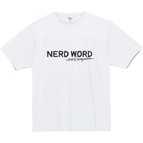 ワンサイズUPで世界が変わる「Love & Imagination」Heavy Weight Tシャツ　カラー：ホワイト