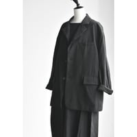 TOUJOURS / cotton*CANAPA mild vintage cloth oversized 1 +2 button sack  jacket