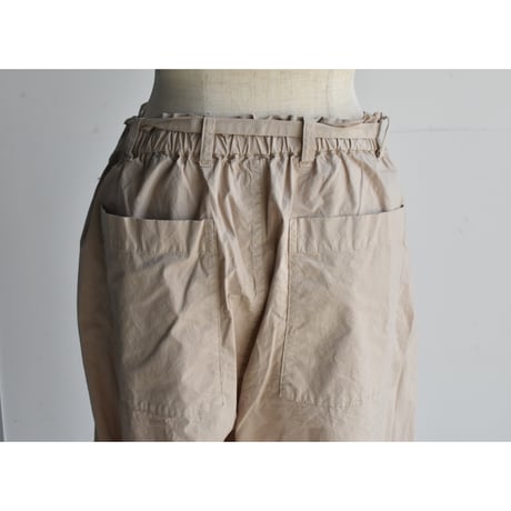 TOUJOURS / garment  dye cotton stretch poplin  cloth string belt trousers