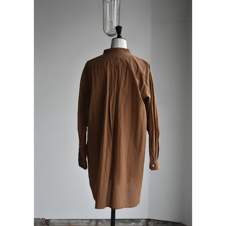 TOUJOURS/ super  Fine count cotton cloth classic band collar shirt