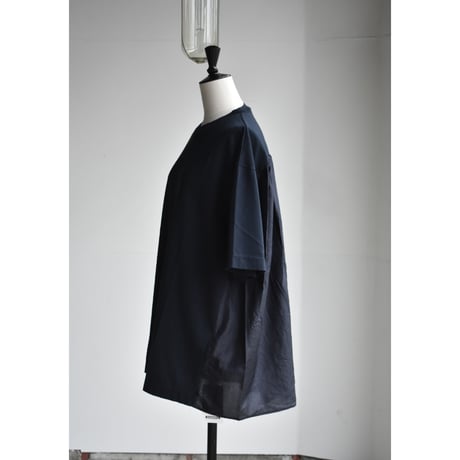 TOUJOURS/ organic  Fine cotton light jersey combination T-shirt