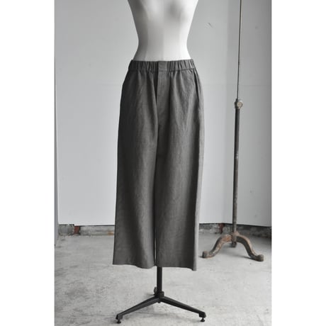 TOUJOURS / viscose *cotton linen glen plaid cloth easy trousers
