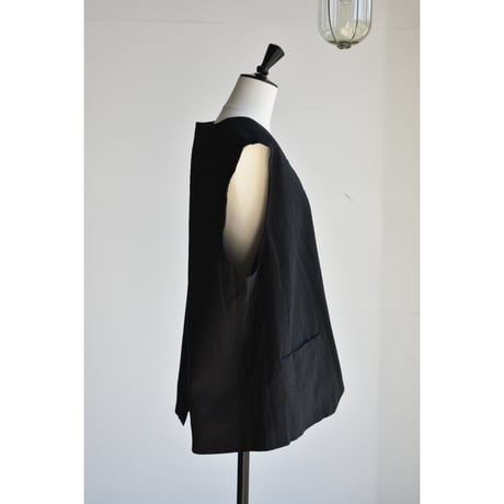 TOUJOURS / cotton *CANAPA mild vintage cloth oversized  vest
