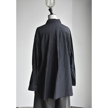 TOUJOURS /  Fine cotton* silk faille  cloth baggy shirt