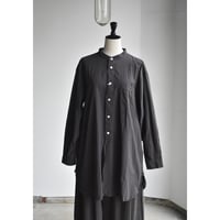 TOUJOURS /  Fine yarn cotton cloth classic band collar shirt