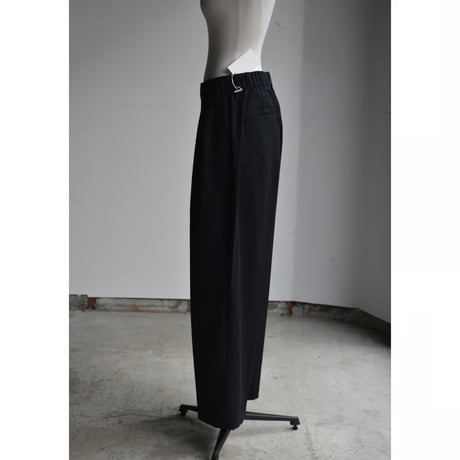 TOUJOURS / super120*s worsted wool flannel cloth 2in-pleat baggy pants