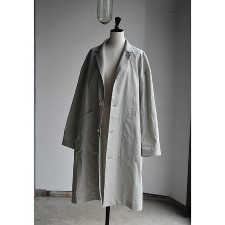 TOUJOURS/ cotton*silk light weight  gaberdine  cloth atelier coat