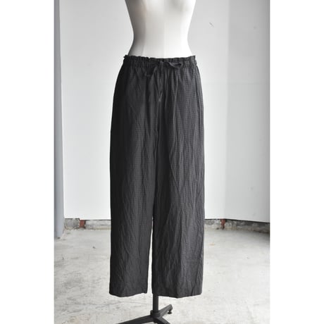 TOUJOURS / cotton  silk tattersall plaid cloth pajama pants