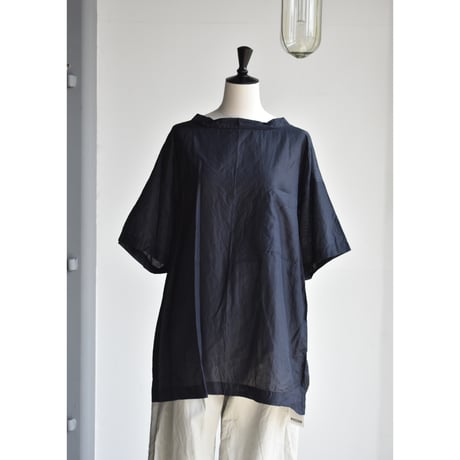 TOUJOURS / pure  silk high count tafta  cloth big T-shirt