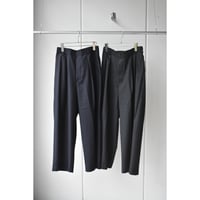 TOUJOURS / super120*s worsted wool flannel cloth 2in-pleat baggy pants