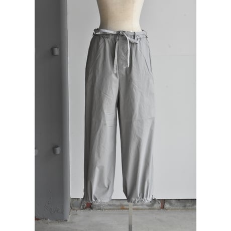 TOUJOURS / garment  dye cotton stretch poplin  cloth string belt trousers