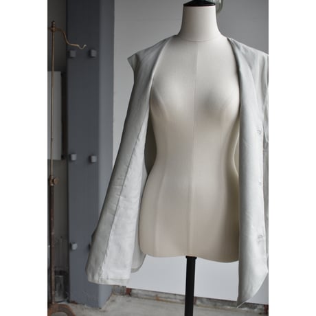 TOUJOURS / cotton*silk light weight gaberdine  cloth  oversize  vest