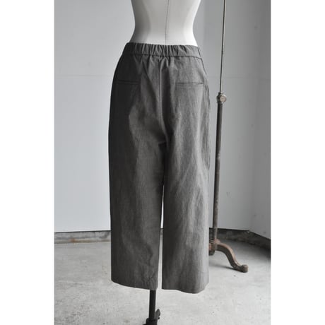 TOUJOURS / viscose *cotton linen glen plaid cloth easy trousers