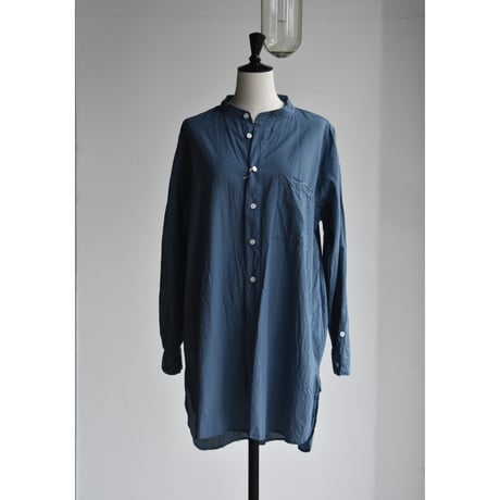 TOUJOURS/ super  Fine count cotton cloth classic band collar shirt