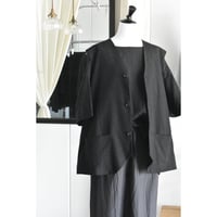 TOUJOURS / cotton *CANAPA mild vintage cloth oversized  vest