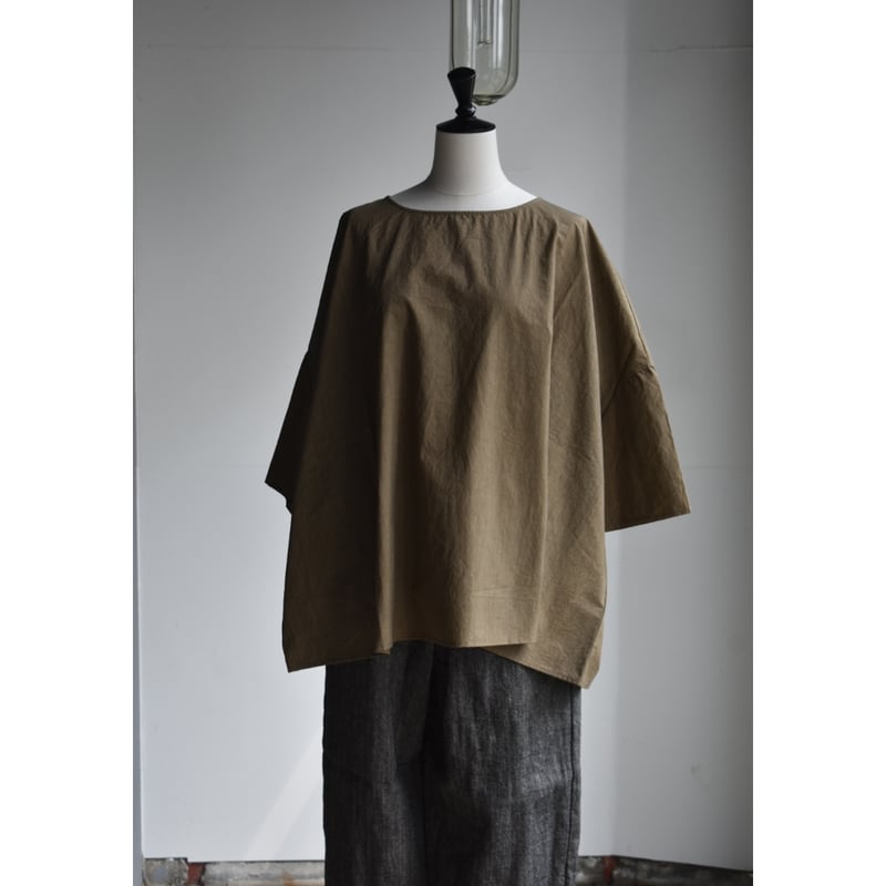 apuntob アプントビー リネン 半袖プルオーバー ブラウン apuntob / pullover | mysweetdog