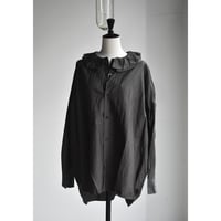 TOUJOURS / cotton*silk faille cloth ruffle collar baggy  shirt