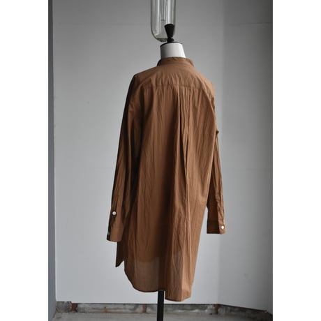 TOUJOURS/ super  Fine count cotton cloth classic band collar shirt