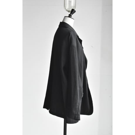 TOUJOURS / cotton*CANAPA mild vintage cloth oversized 1 +2 button sack  jacket