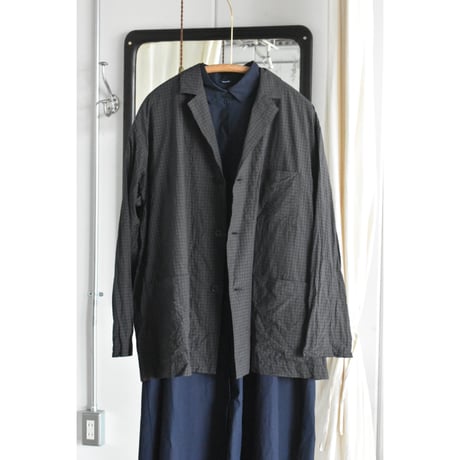 TOUJOURS / cotton * silk  tattersall plaid cloth Atelier   jacket