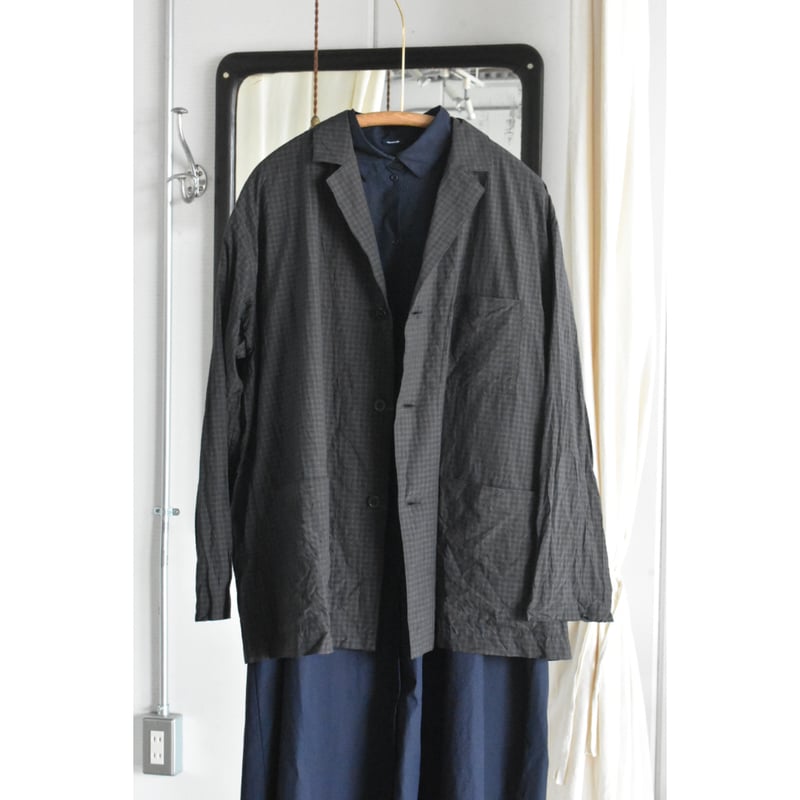 TOUJOURS / cotton * silk tattersall plaid clot