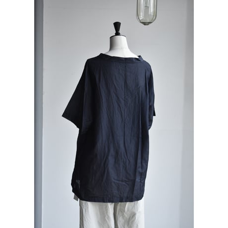 TOUJOURS / pure  silk high count tafta  cloth big T-shirt