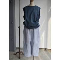 TOUJOURS/ wrinkle  cotton paper cloth pocket big tank  shirt