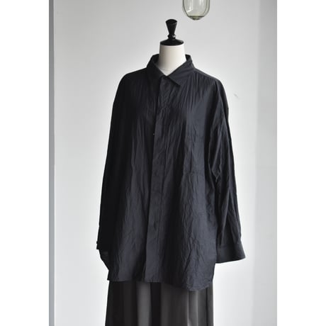 TOUJOURS /  Fine cotton* silk faille  cloth baggy shirt