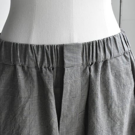 TOUJOURS / viscose *cotton linen glen plaid cloth easy trousers